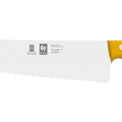 273.8660.20 Μαχαίρι Chef 20cm με δόντι κίτρινη λαβή ICEL 273.8660.20