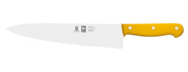 273.8660.20 Μαχαίρι Chef 20cm με δόντι κίτρινη λαβή ICEL 273.8660.20