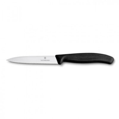 VICTORINOX Μαχαίρι κουζίνας 10 εκ. Οδοντωτό Μαύρο 6.7733